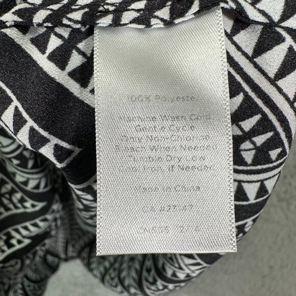 Talbots Black & White Button Down Blouse - Picture 9 of 10